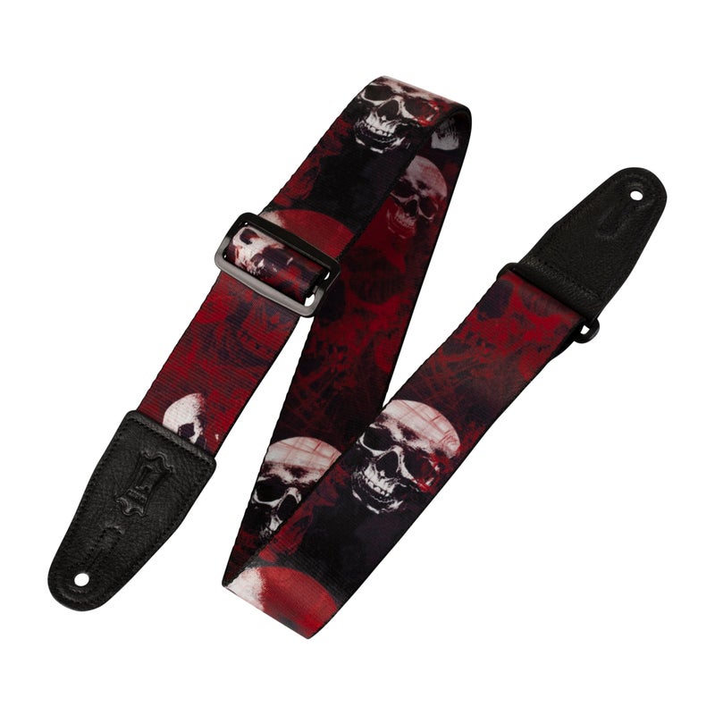 Levy's Leathers MPS2-093 2" Sonic-Artâ„¢ polyester guitar strap, genuine leather ends and tri-glide adjustment. - Image 1